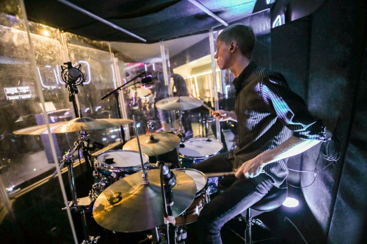 Robert playing some drums